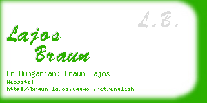 lajos braun business card